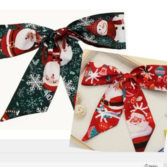 Two Santa twillys/scarf NEW - Picture 1 of 3